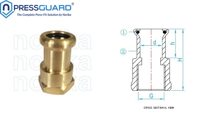 Copper Press Fit  (FI) Adaptor